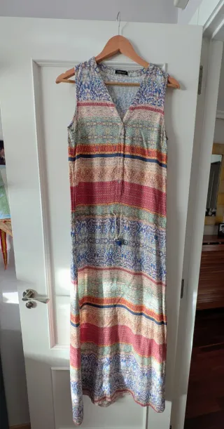 Vestido largo estampado talla única