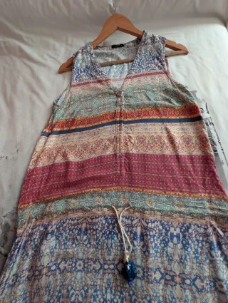 Vestido largo estampado talla única