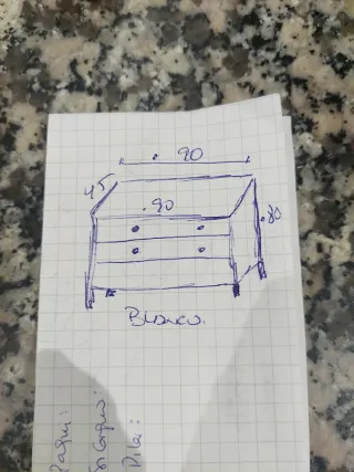 Gavetero ikea como nuevo barra metal de refuer