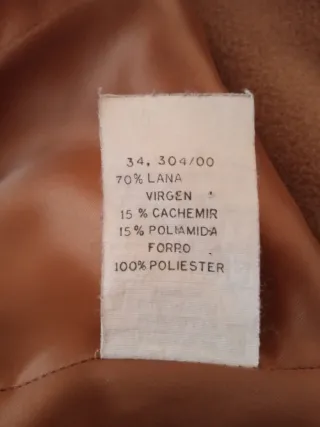 Abrigo El Corte Inglés Talla 40 Beige