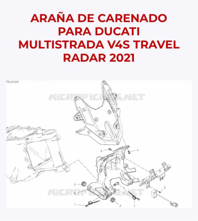 Araña Carenado Ducati Multistrada V4S Radar 2021