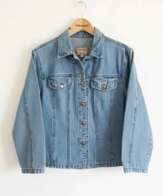 Cazadora Vaquera Estilo Retro Vintage Mangas Ancha