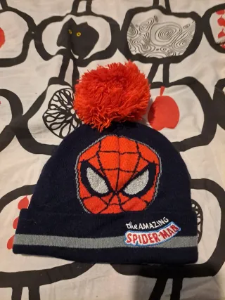 Gorro infantil Spiderman azul y rojo