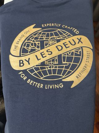 Sudadera Les Deux Hombre Azul y Dorado Nueva