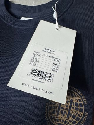 Sudadera Les Deux Hombre Azul y Dorado Nueva