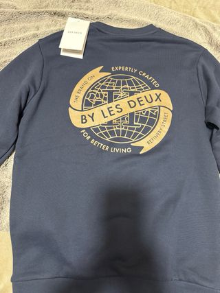 Sudadera Les Deux Hombre Azul y Dorado Nueva