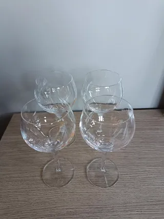 4 Calici di cristallo fine per acqua