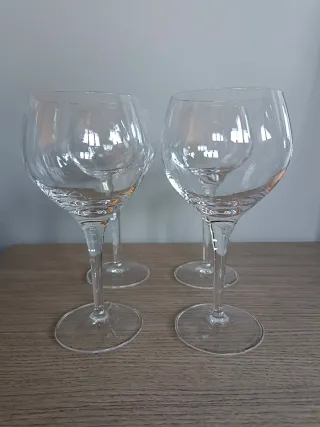 4 Calici di cristallo fine per acqua