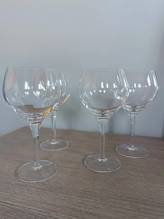 4 Calici di cristallo fine per acqua
