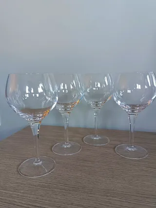 4 Calici di cristallo fine per acqua