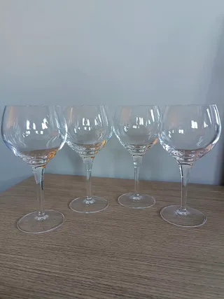4 Calici di cristallo fine per acqua