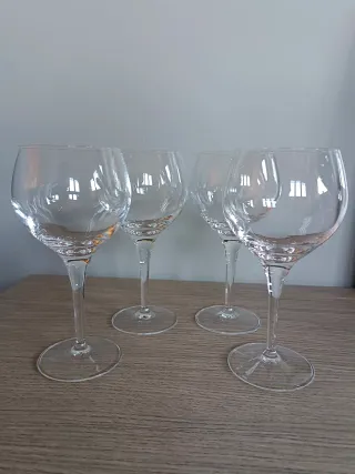 4 Calici di cristallo fine per acqua