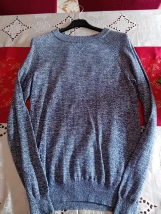 Maglione uomo blu/grigio