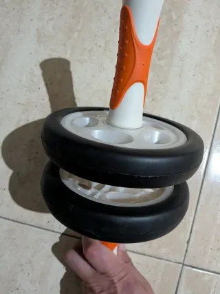 Rodillo Abdominales Doble Rueda Naranja