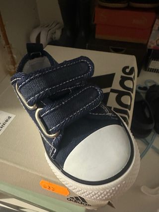 Zapatos de bebé lona azul talla 20