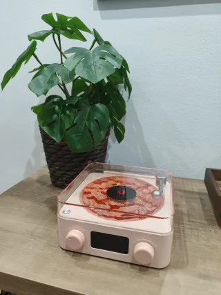 Altavoz Tocadiscos Rosa coral