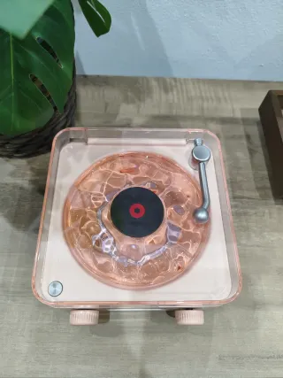 Altavoz Tocadiscos Rosa coral