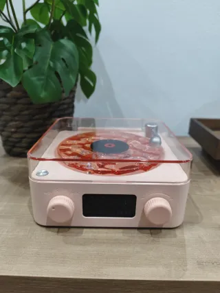 Altavoz Tocadiscos Rosa coral