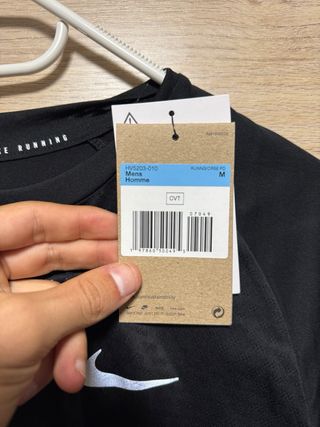 Camiseta Nike Running Hombre Negra Talla M