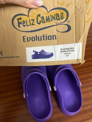 Zuecos Feliz Caminar Evolution Morado