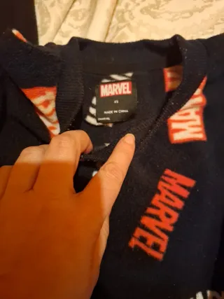 Pijama niño Marvel negro y rojo