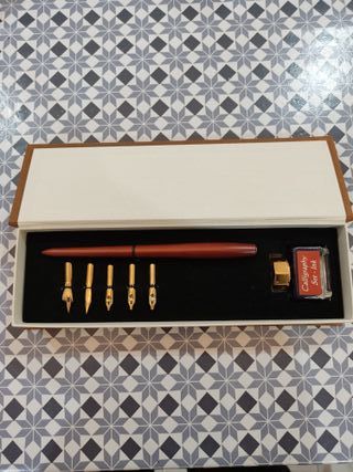 Pluma estilográfica vintage, set 5 puntas