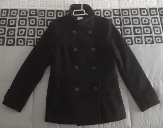 Abrigo paño H&M negro