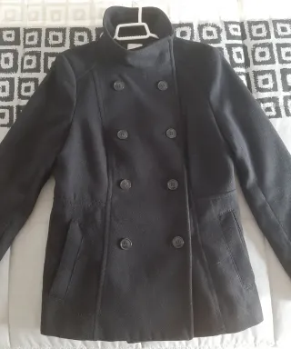 Abrigo paño H&M negro