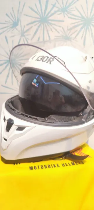 Casco de Moto Blanco Integral