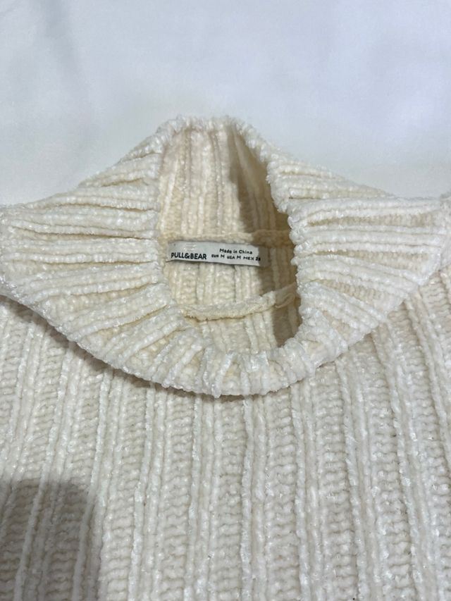 Jersey chenilla cropped Pull&Bear M crudo