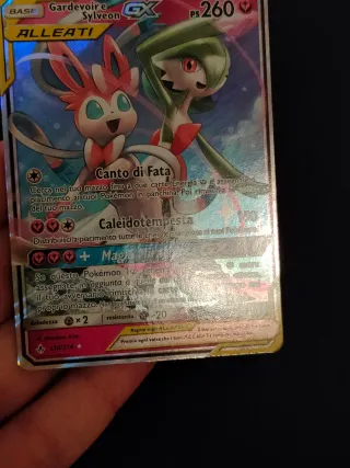 Carte Pokemon Gardevoir e Sylveon GX 130 Ita Nm
