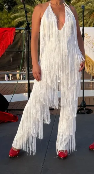 Mono flecos blanco rojo y negro talla S/M/L