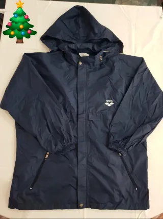 Giacca a vento Arena blu con cappuccio