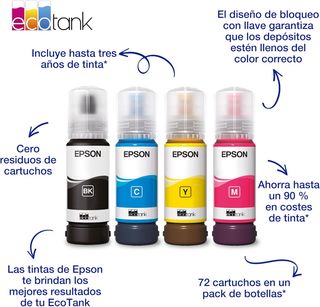 Botellas de tinta originales EcoTank de la serie 1