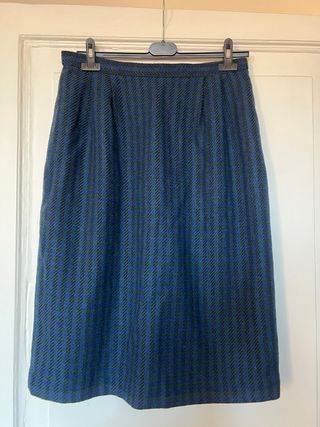 Gonna Midi Vintage Blu/Nero