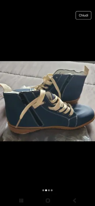 Stivali unisex blu taglia 40 con pelo interno