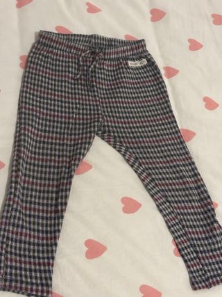 Pantalón Zara Niña Cuadros 3/4 Años