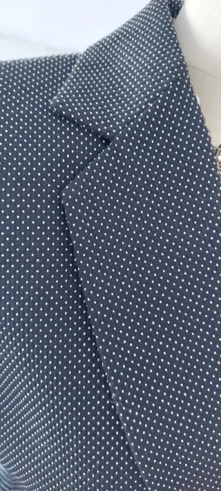 Traje Zara Mujer Negro Topos Blancos