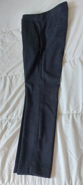 Traje Zara Mujer Negro Topos Blancos