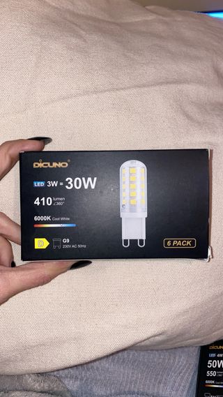 Bombillas LED G9 3W 6000K Blanco Frío (6 Unidades)