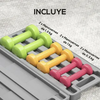 Set Mancuernas Colores con Maletín