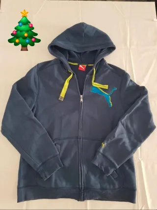 Felpa Puma con cappuccio blu