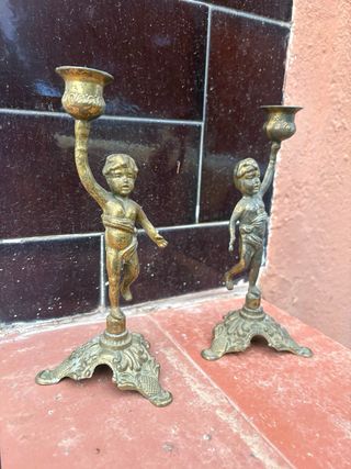 Pareja Candelabros Antiguos