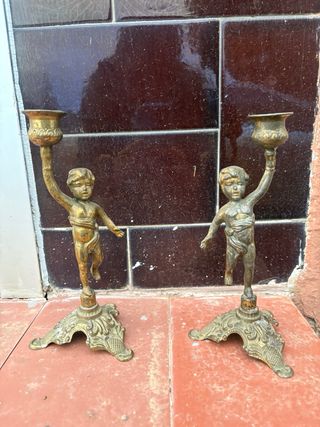 Pareja Candelabros Antiguos