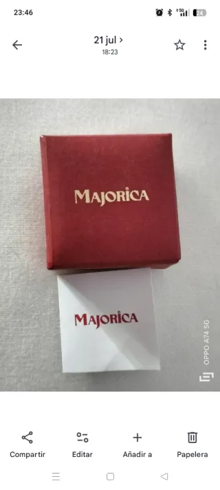 PENDIENTES PANDORA PERLA GRIS PLATA NUEVOS