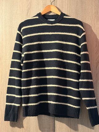 Jersey Zara rayas azul marino y crema