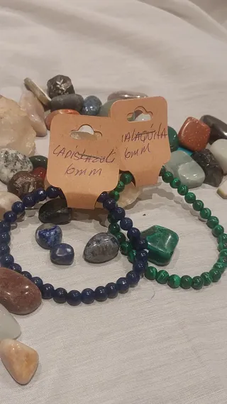 Pulsera Malaquita y Lapislázuli 6mm