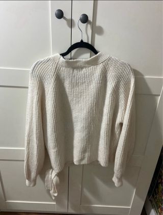 Chaqueta Only beige punto cruzada talla única