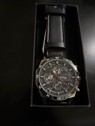 Reloj Geneva Negro y Plateado