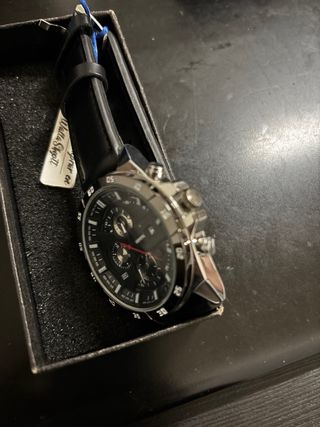 Reloj Geneva Negro y Plateado